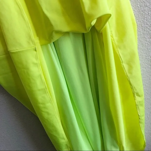 La Femme Neon Yellow Strappy Back Formal Gown - Picture 8 of 13